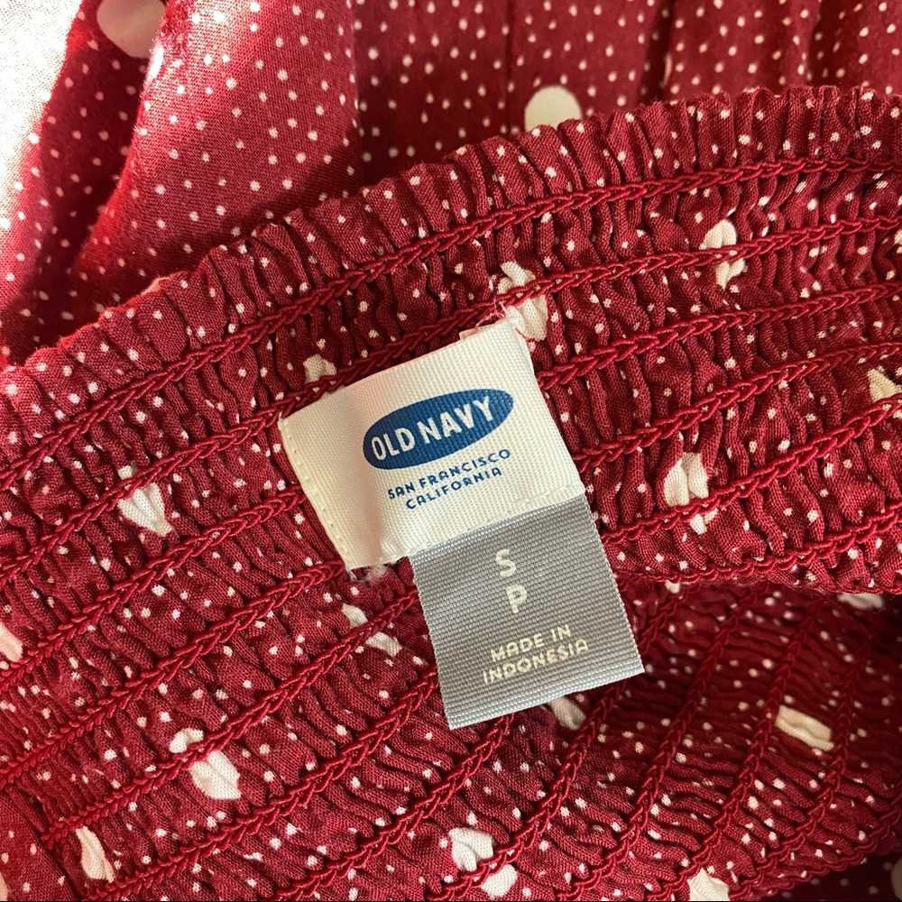 maroon old navy dress polka dot - Picture 6 of 6